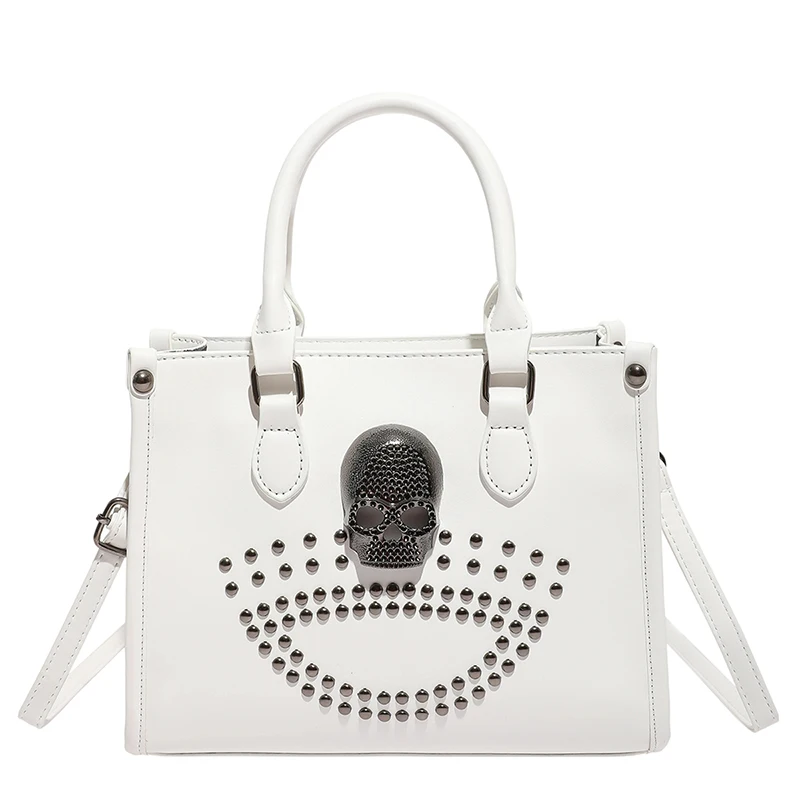 

High Quality Women PU Leather Handbags Tote Bags Fashion Shoulder Messenger Bags Casual Female Skull Crossbody Bags for Women