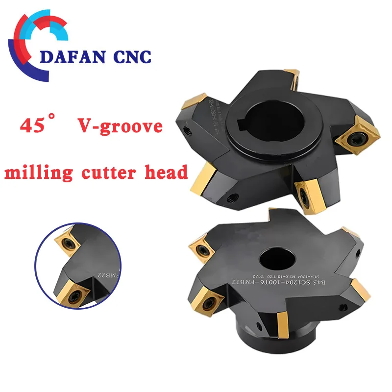 45 ° قرص قاطع الشطب الإيجابي/السلبي على شكل حرف V، لتطبيقات الشطب الداخلية/الخارجية والجزء العلوي/السفلي #1