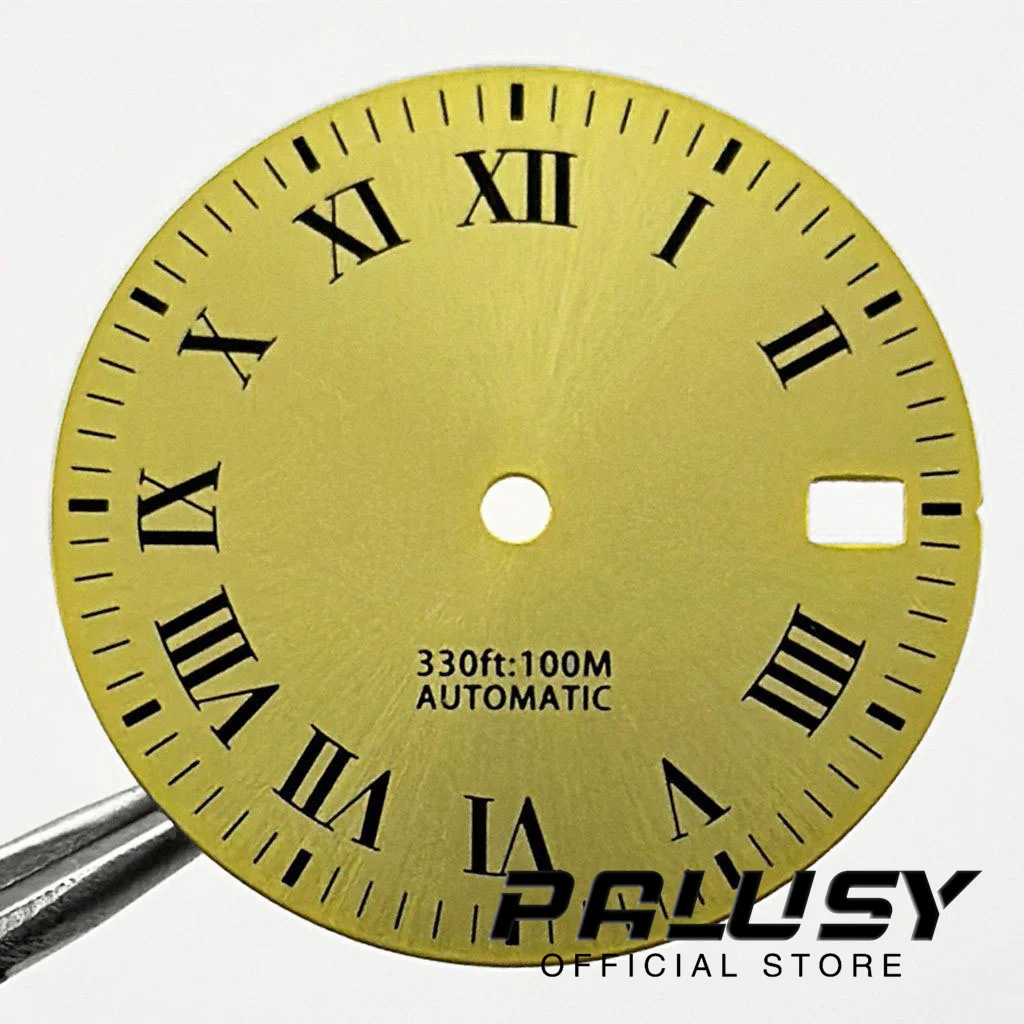 NH35 29mm Gold Watch Dial for NH35A 4R35 Movement Watch Faces Replacement Parts