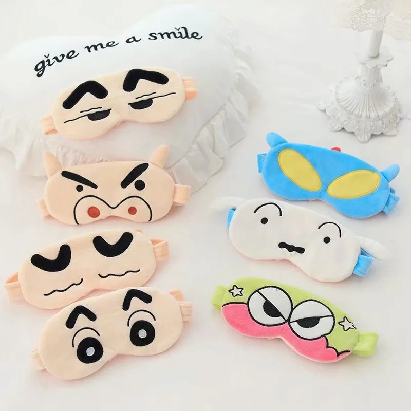 

Hot Cute Crayon ShinChans Cartoon Cute Little White Dynamic Superman Light Blocking Eye Mask Travel Sleepy Eye Masks