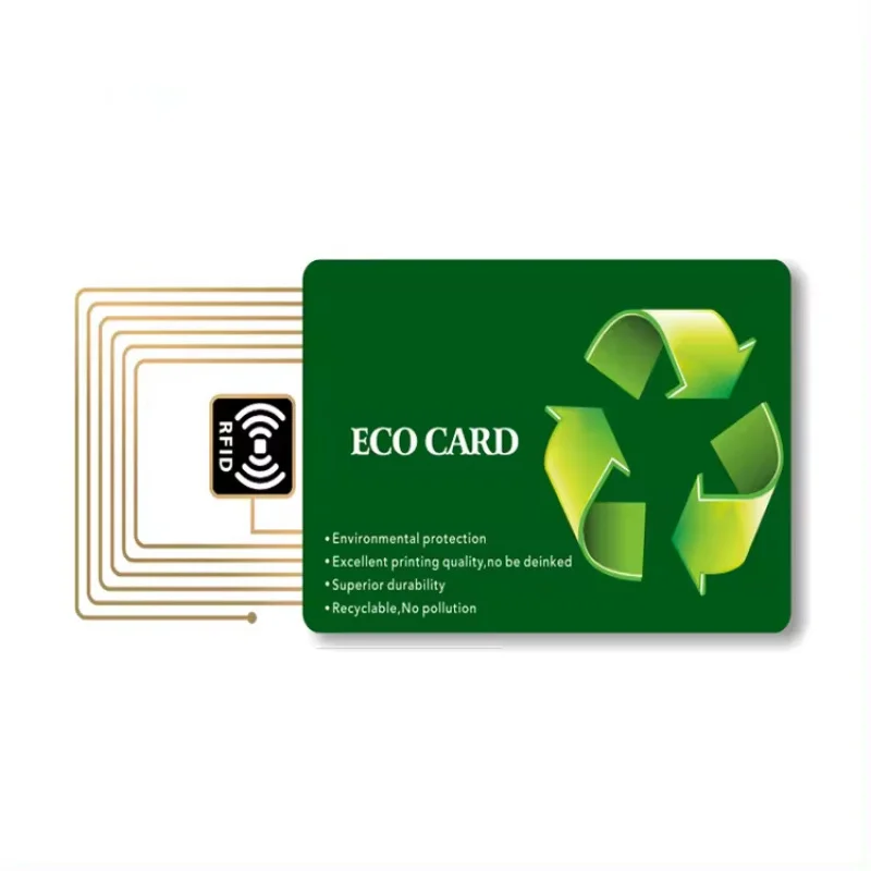 Customized RFID Corn Material Biodegradable PVC Card PLA Recyclable Material NFC Card Business Card Membership Card