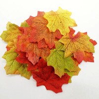 50/100pcs Maple Leaf Fake Autumn Leaves Single Piece Artificial Maple Leaf Harvest Festiva Thanksgiving Party Handmade DIY Craft
