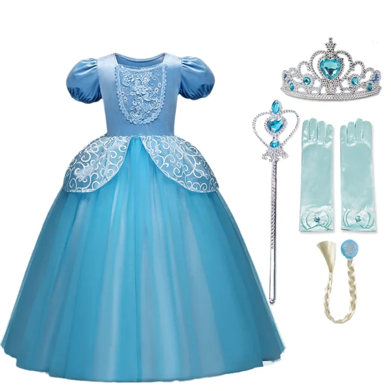 Ragazze Costume di Halloween Cosplay Princess Dress For Kids Carnival Party Fancy Dress Up bambini travestono i vestiti 4-10 anni