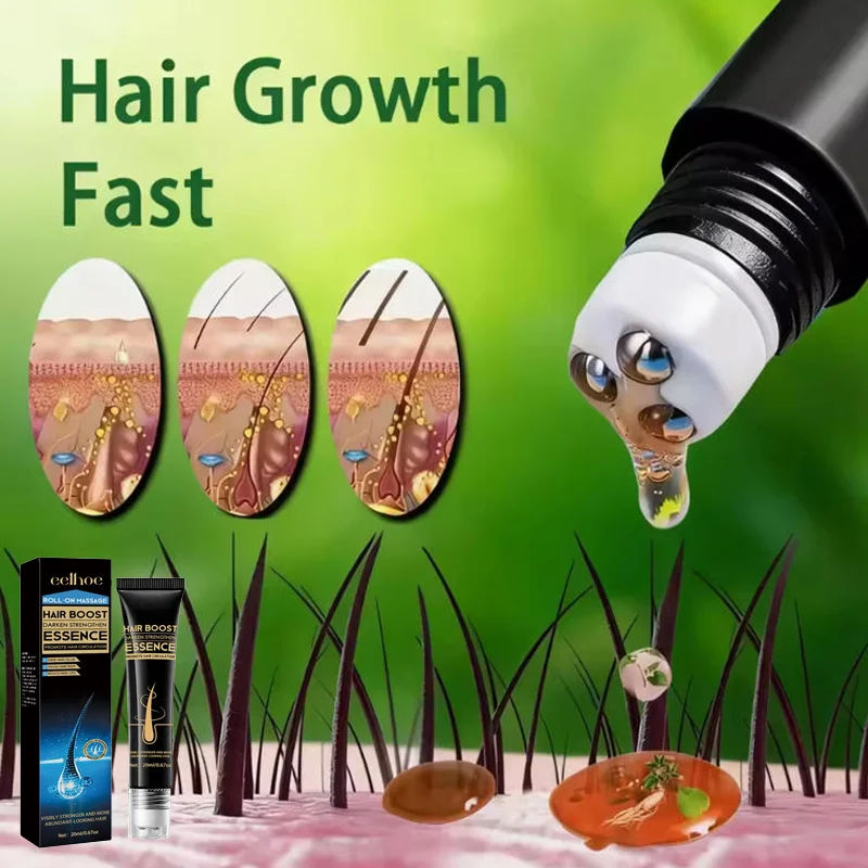 6Biotin fast Hair Growth oil Products Care Scalp Massage Treatments Anti Hair Loss Effective Grow Thicker Hair serum for men