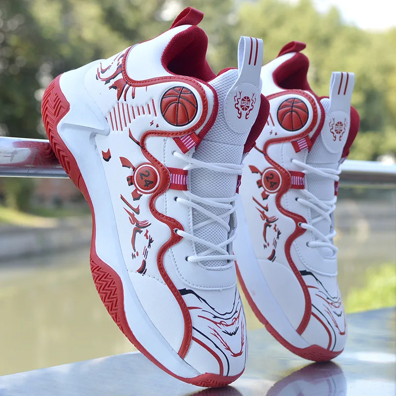Sapatos confortáveis de basquete de alto nível para homens, tênis esportivos pretos, calçados esportivos masculinos, nova marca