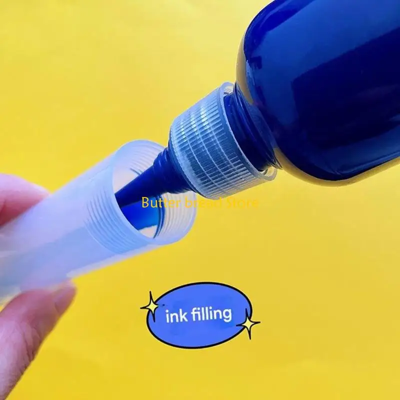 W89C 10Pcs Empty Marker Pen Multipurpose Refill Able Markers for Lettering Journaling