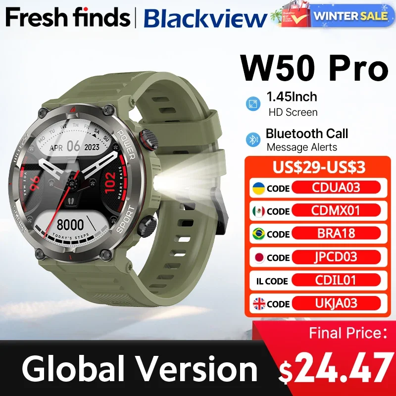 [World Premiere] Blackview W50 Pro Smartwatch 1.45