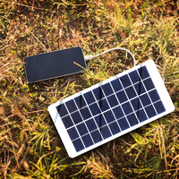 20W 5V Solar Panel Charger Mobile Power Supply Battery Charger Solar Panel Courtyard Lighting for Doorbell Security Monitoring