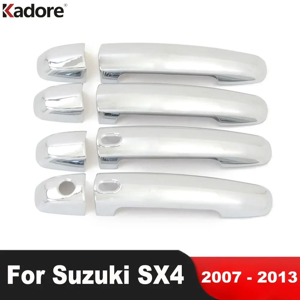 For Suzuki SX4 Hatchback 2007 2008 2009 2010 2011 2012 2013 Chrome Car Side Door Handle Cover Trim Molding Overlay Accessories