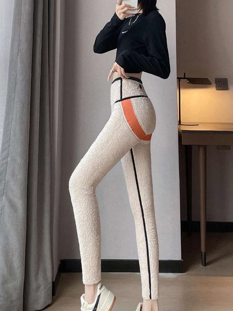 Women Winter Plus Velvet Stretch Legging High Waist Warm Leggings Casual Thick Pants Perppy Slim Spice Classic Plus Size Clothes