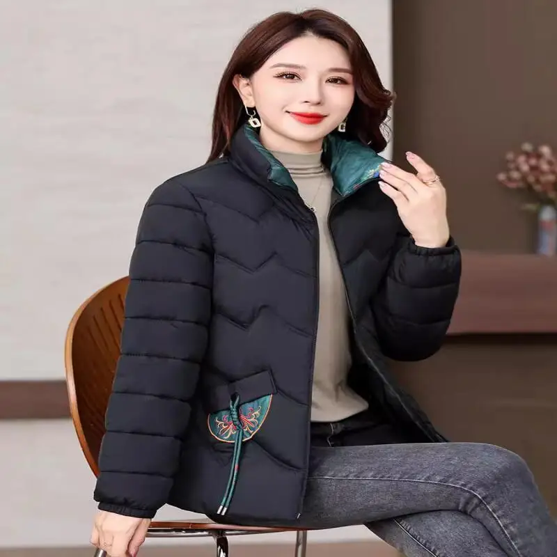 Kawaii فتاة بلوزات على الموضة في منتصف العمر وكبار السن ملابس قطنية أسفل شتاء دافئ مريح جديد النمط الصيني الأم #3