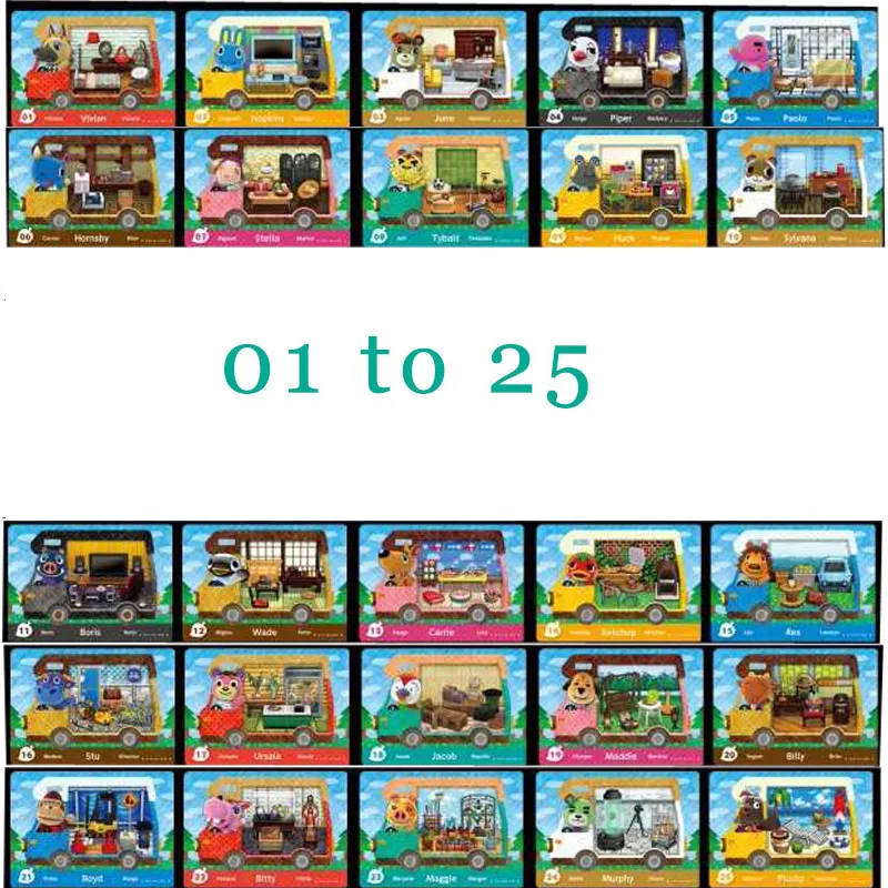 

(W01 to W50) Welcome House Animal NFC Printing Card for ACNH Games
