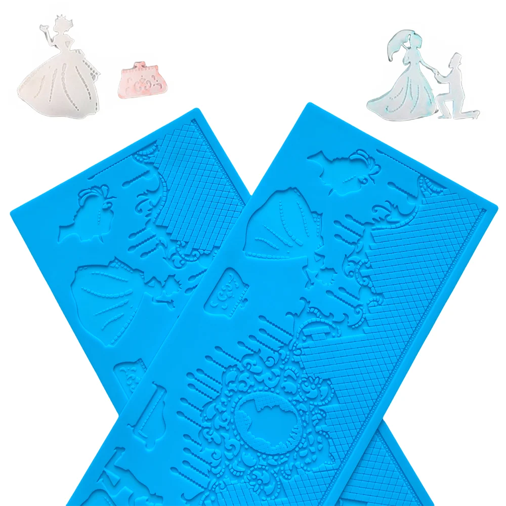 1pc Embossed lace silicone pad, embossed gummy impression, candy paste mold, cake decoration, chocolate candy paste baking mold