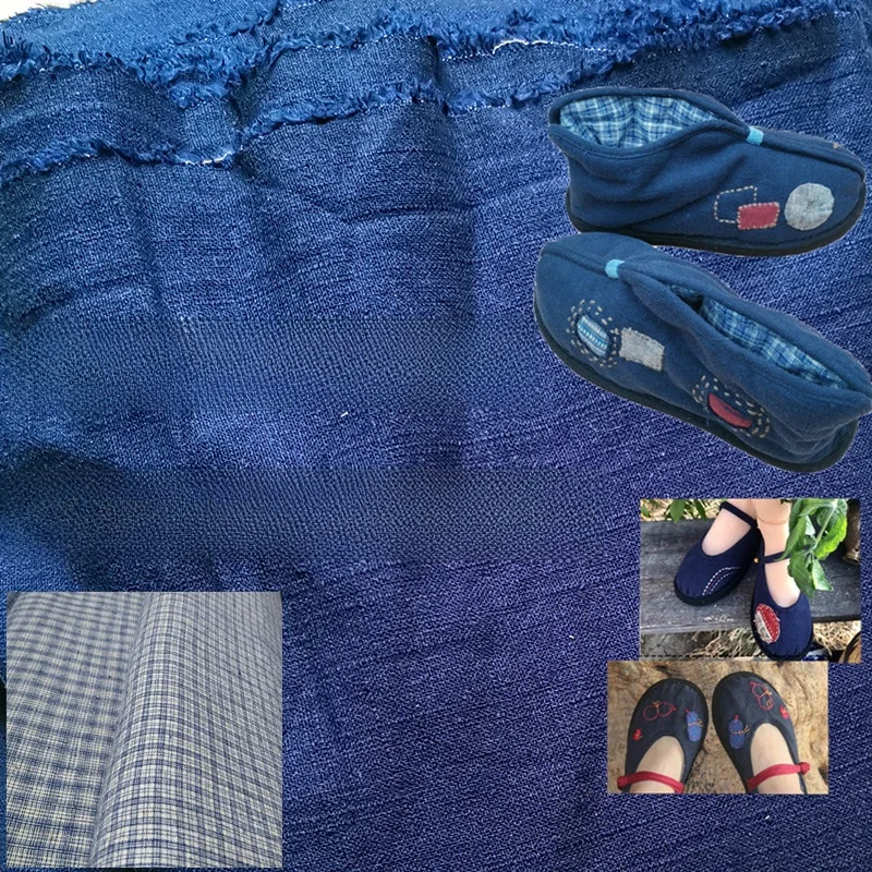 

Thiened Linen Fabric Sofa Cuion Cotton Linen Blue Sand Waed Linen Head Fabric Home Decor DIY Crt Supplies