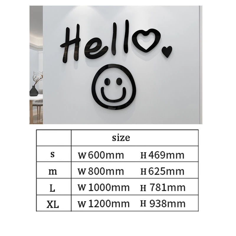 Ins Wind English Letter Stickers Living Room Sofa Background Wall Room Decoration 3d Three-dimensional Acrylic Wall Stickers