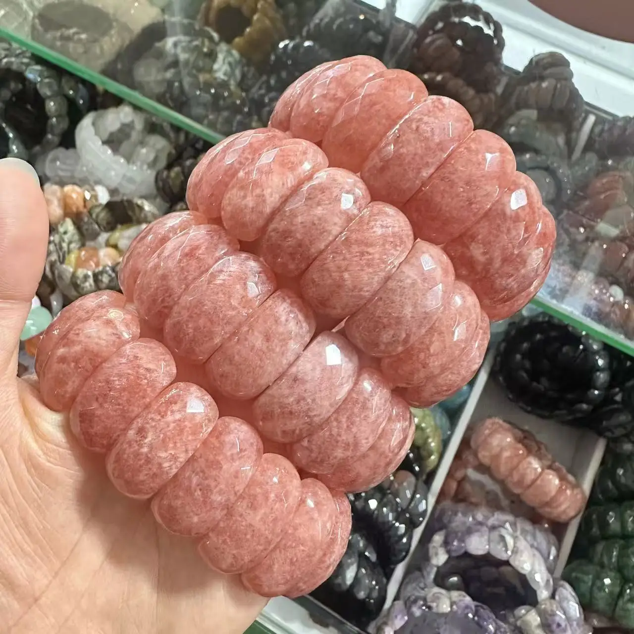 Nueva Pulsera de Joyería de Piedras Preciosas de Cristal Natural Ovalado, Amatista, Coral y Jaspe, Aproximadamente 16*24 mm, para Hombre y Mujer, Regalo, Venta al Por Mayor