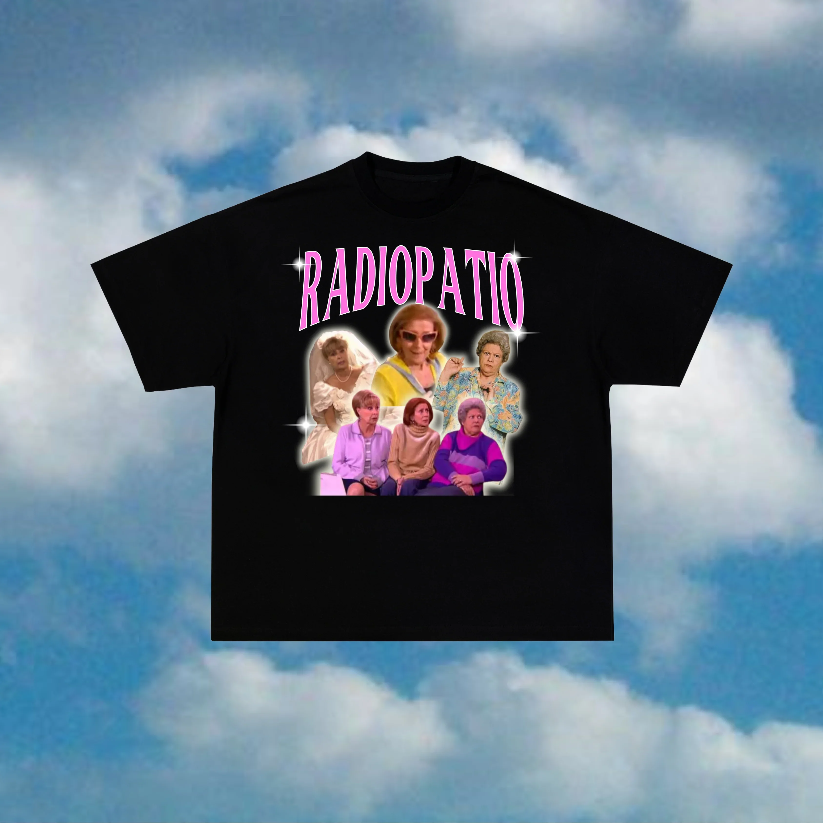 Vintage RadioPatio Collage Men TShirts Print 100%Cotton Short-sleeved T-shirt Unseix Clothing Athleisure Fashion Oversize Tee