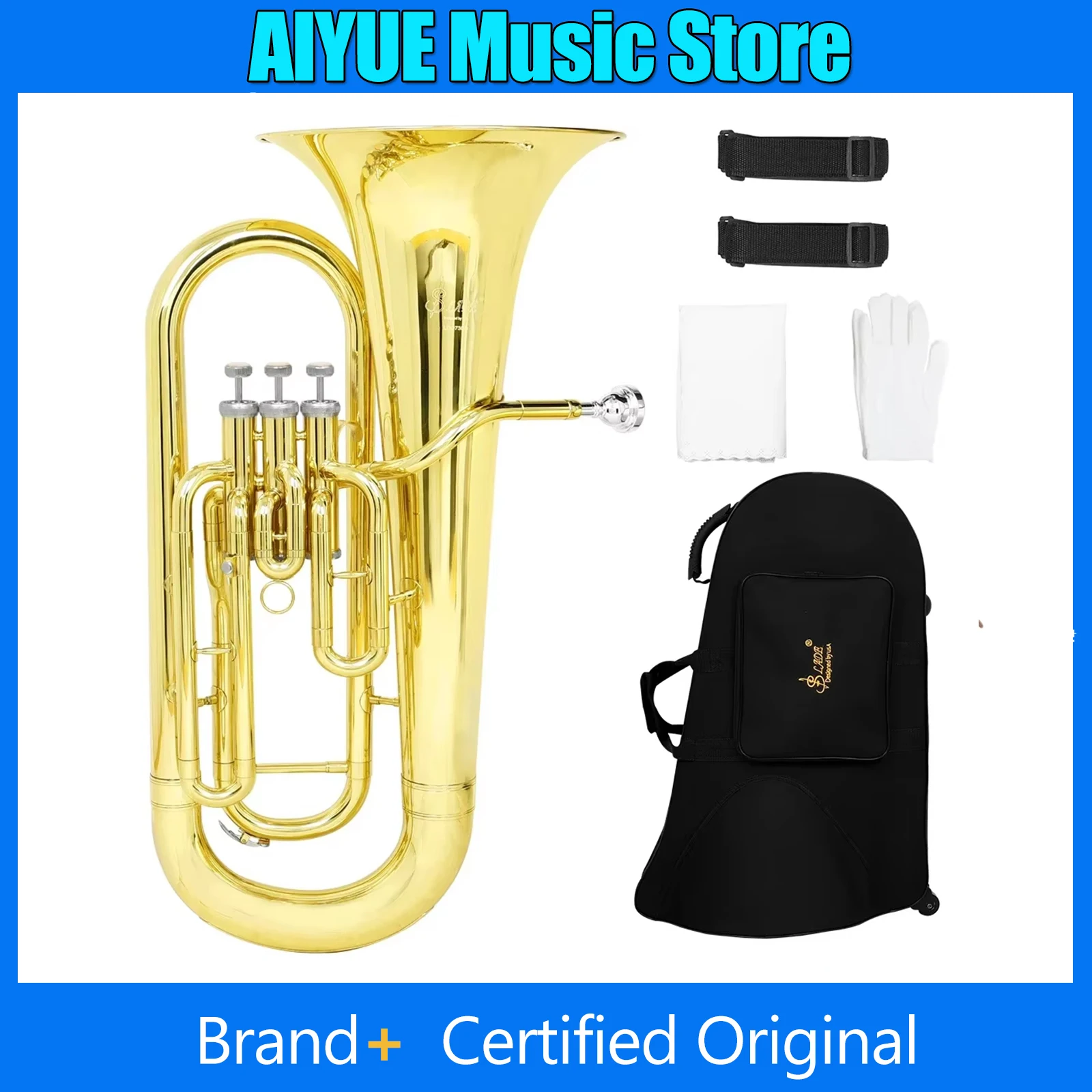 

Baritone Horn B-flat Baritone Brass Lacquered Gold Tenor Horn Tenor Horn Professional Bariton Horn Performance Brass Instrument