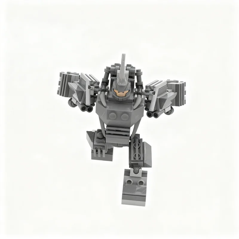 100pcs MOC Rhino - Buildable Figure MINI-fig Scale - Spider - Marvelal MINI Super Heroes Marvelal Spider Model Building Blocks