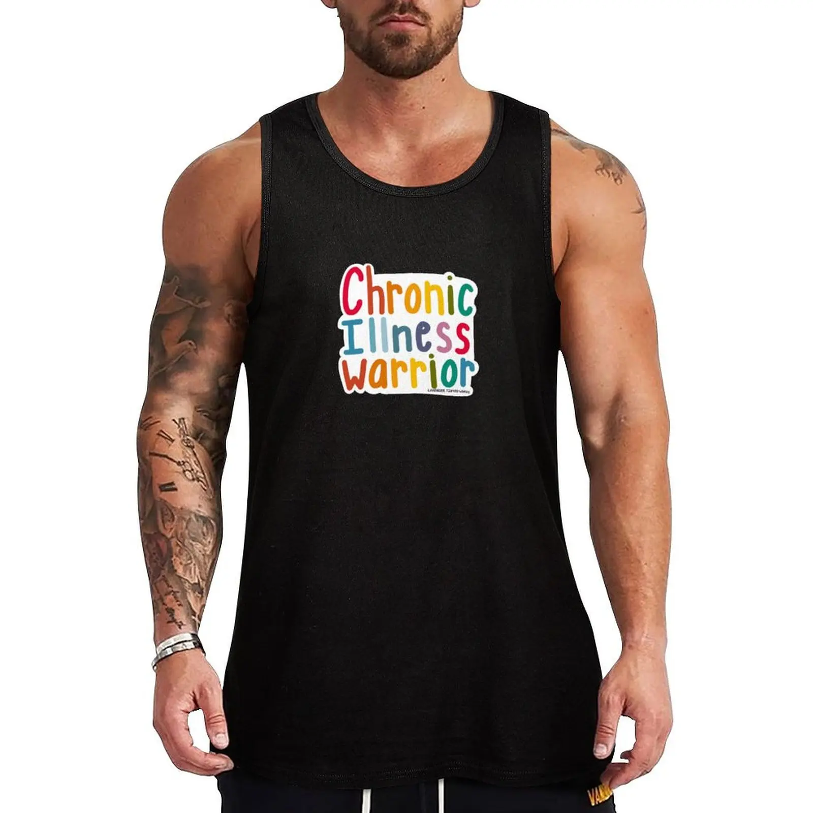 

Chronic Illness Warrior Tank Top sleeveless gym accessories man mens designer clothes