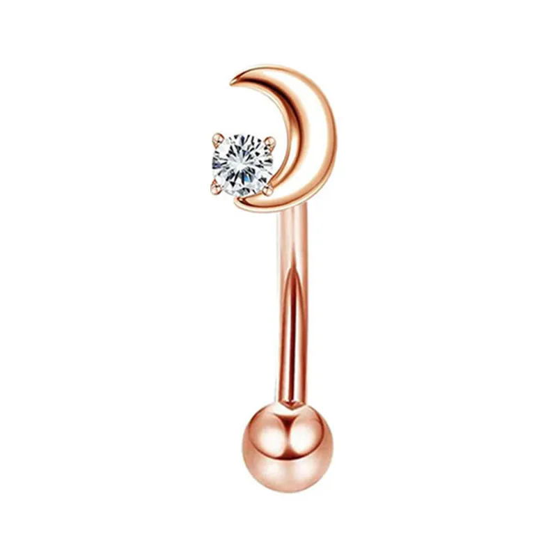 Curved Barbell Eyebrow Piercing Earring, Tragus Stud