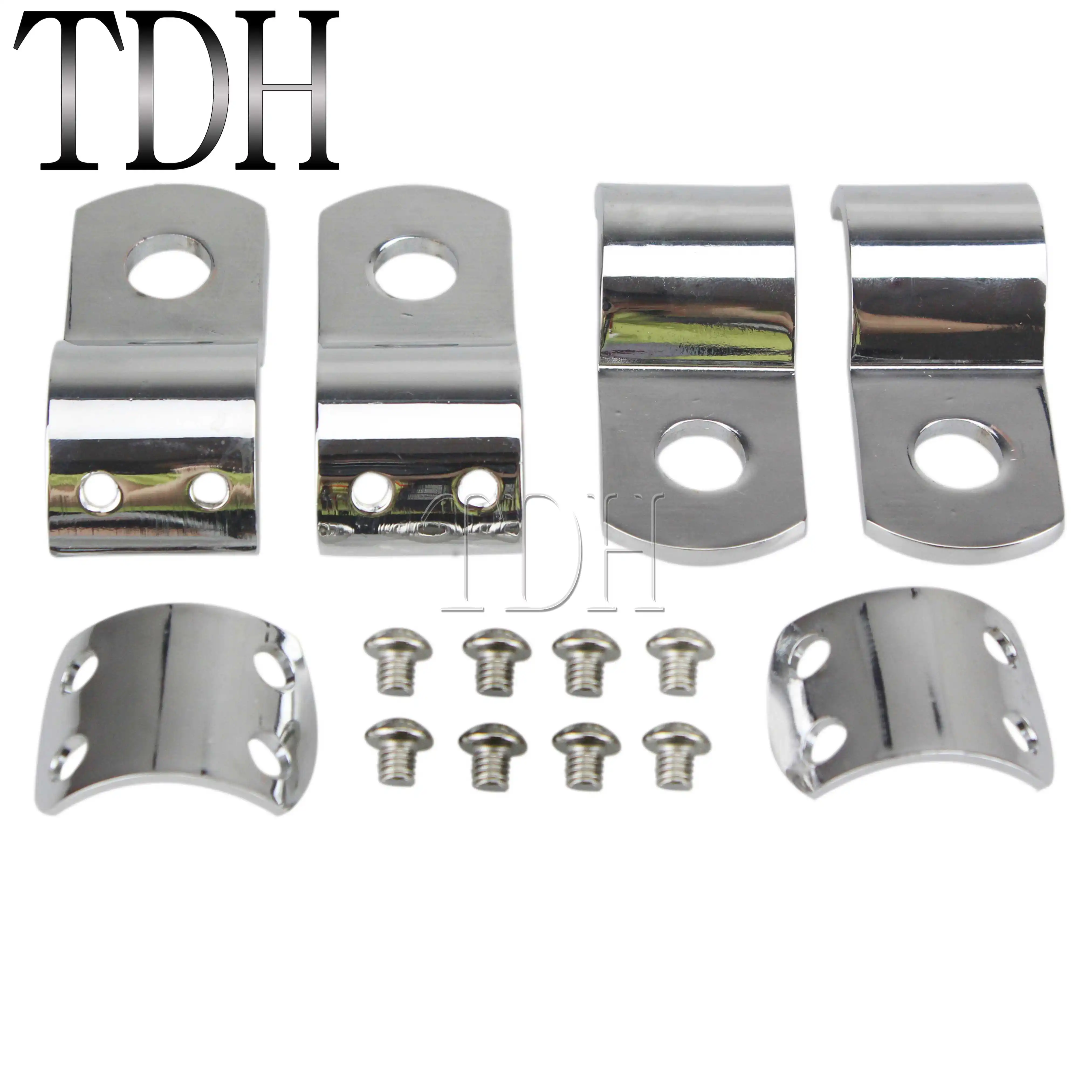 Motorcycle Footpeg Clamp 28mm 32mm 38mm Highway Engine Guards Foot Pegs Mount Chrome for Harley Softail Fat Bob XL Dyna Honda