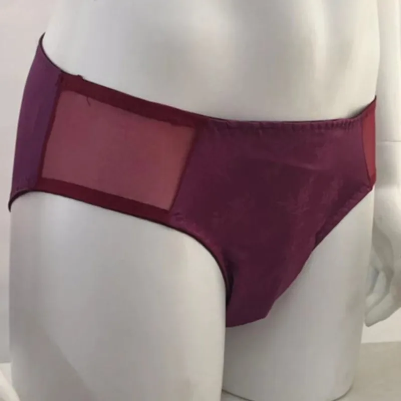 New Fashionable Men's Underwear Milk Silk Elastic Smooth Sexy Panties Comfortable Daily Wear Briefs Mens Underwear