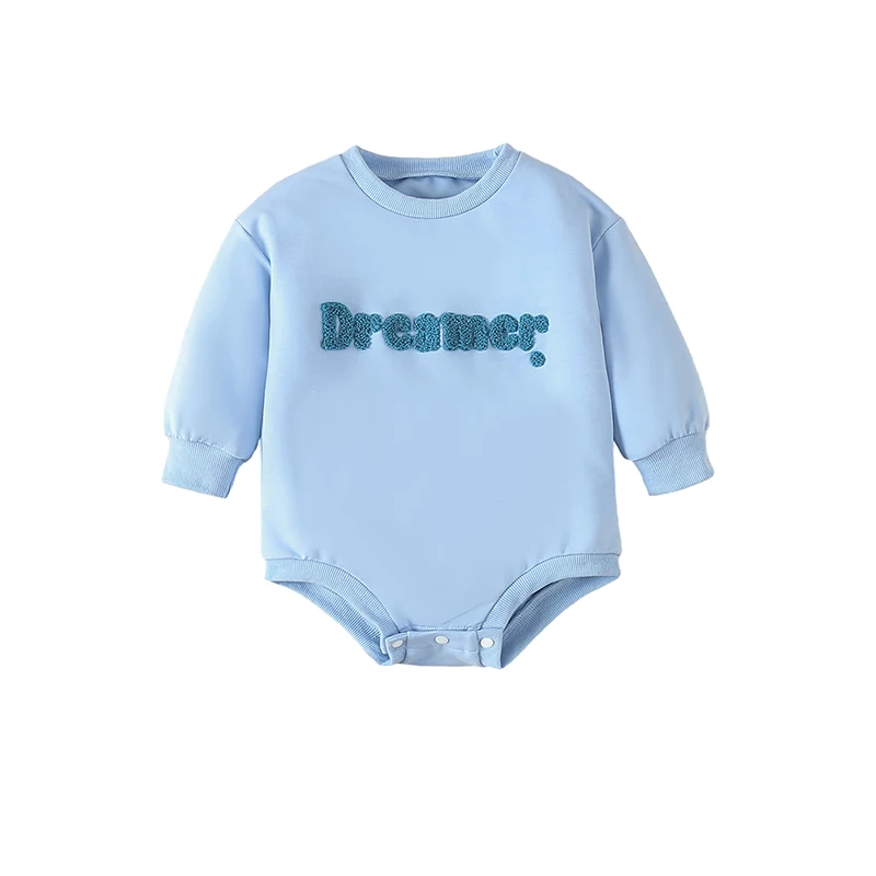 

Newborn Baby Girl Boy Clothes Dreamer Long Sleeve Romper Sweatshirt Bodysuit Fall Outfits 0-12M