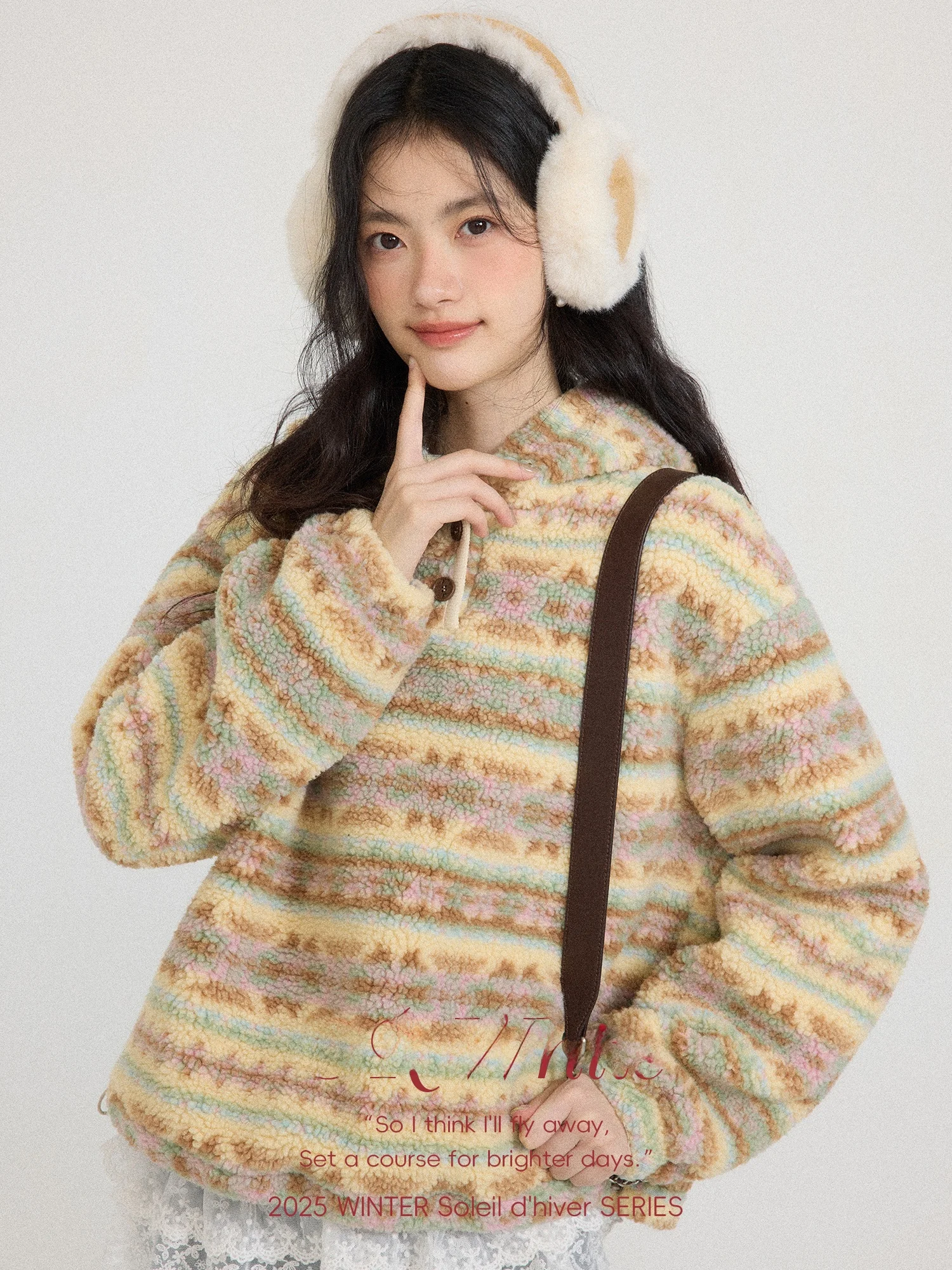 

Женская толстовка ORWhite Cisas в тематическом стиле, свободного кроя, с вышивкой Fair Isle, с длинными рукавами, зимняя модная модель