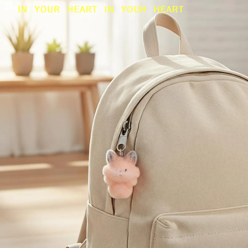【X】4pcs Cute Cartoon Fox Flocking Resin Charms For DIY Keychain Necklace Making