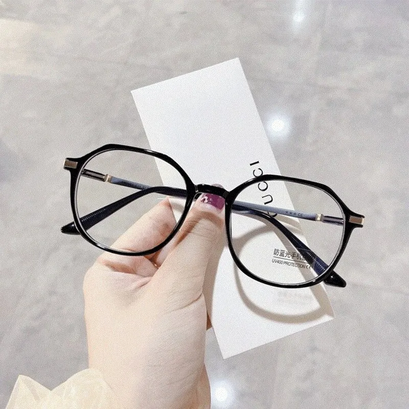 Transparent Computer Glasses Frame Women And Men Anti Blue Light Round Glasses Blackout Glasses Optical Glasses Lenses