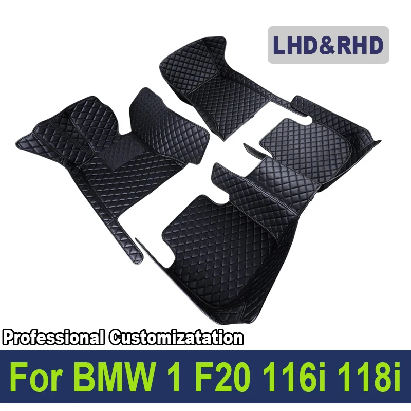 Car Floor Mats For BMW 1 F20 116i 118i (Four Doors) 2012 2013-15 2016 2017 2018 Auto Foot Pads Carpet Cover Interior Accessories