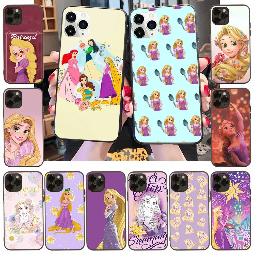 ZY48 Princess Rapunzel Silicone TPU Case for iPhone 15 16 Pro XR SE 8 Plus 7 X XS Max Soft Cover