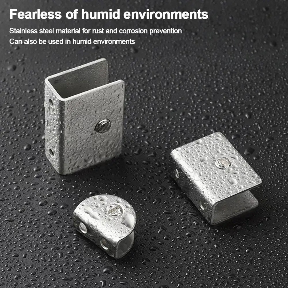 قطع غيار دعامات أرفف زجاجية من الفولاذ المقاوم للصدأ قابلة للتعديل من الزجاج الفضي تدعم أرفف زجاجية خشبية شديدة التحمل #2