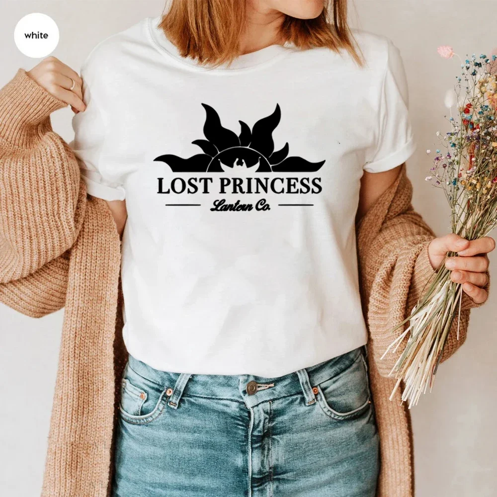 Tangled T Shirt Lost Princess T-Shirt Women Lantern Company Graphic Tee Tumblr Tops Unisex Shoret Sleeve Summer Vacation T-shirt