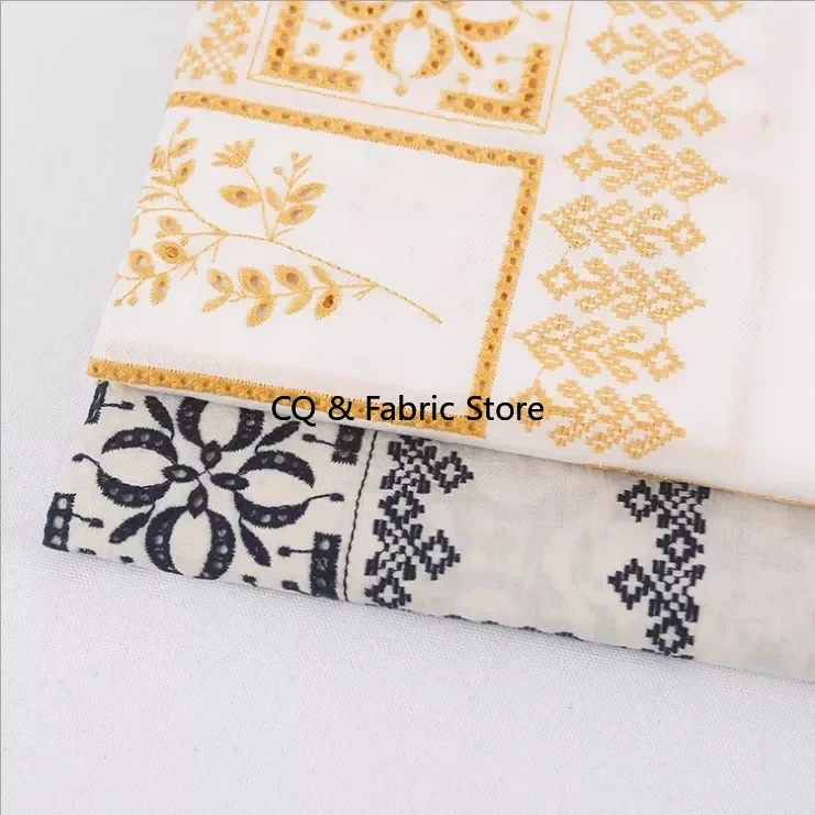 Retro Pure Cotton Embroidered Fabric, Women's Dress, Luggage, Pillow, Hand-made Decorative Fabric