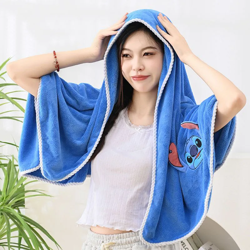 Disney Stitch Bathtowel Home Monster Water Absorbent Quick Drying Bathing Large Towel Dormitory Bathing Wrap Portable Stich Gift