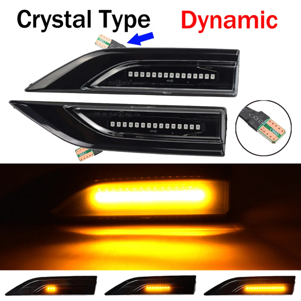 For Transporter T6 Multivan Caddy Car LED Dynamic Amber LED Side Marker Light Turn Signal Blinker