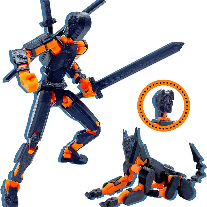 Conjunto de Figuras de Ação 3D T13 Montado, Boneco Robô Titã 13, Figuras de Ação Impressas em 3D, Brinquedo Multiarticulado