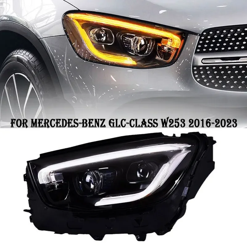 Car Accessories for Mercedes W253 Headlamp 2016-2023 GLC Class Headlight Benz DRL Turn Signal Low High Beam Projector Lens