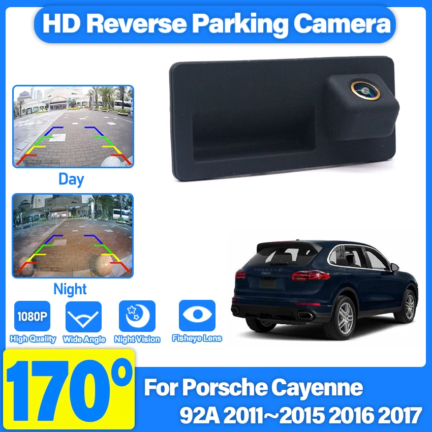 

Камера для багажника автомобиля Porsche Cayenne 92A 2011~2017, камера заднего вида с HD CCD и ночным видением