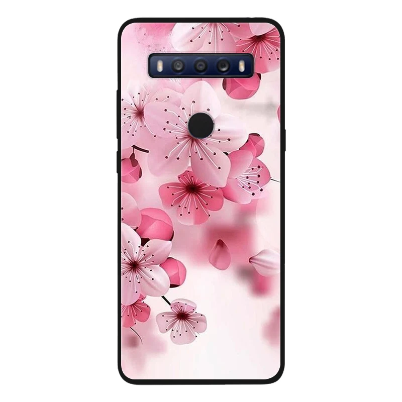 For TCL 10 SE Case Soft TPU Silicone Back Cover for TCL 10 SE T766U T766H T766A T766J Phone Cases 10 SE Cute Flower Protecive