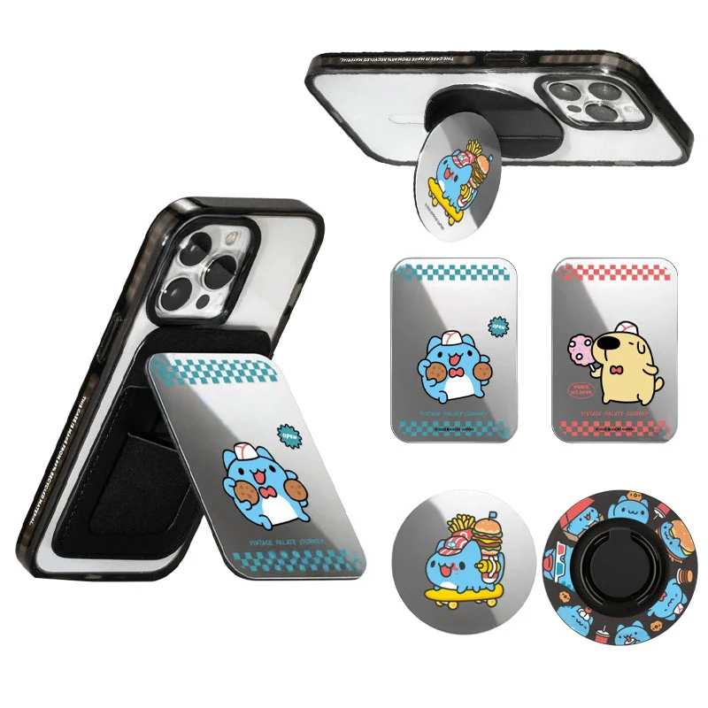 

Cartoon Hamburger Magnetic Folding Phone Stand for IPhone Holder Mount Support for Samsung Galaxy