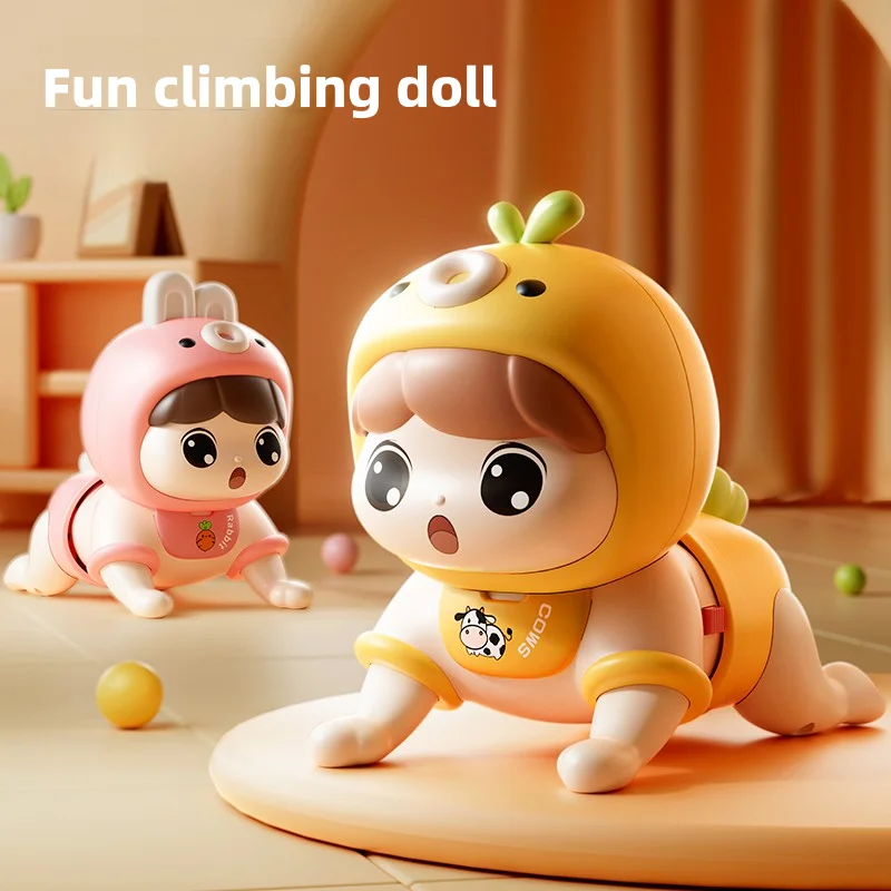 

Детская кукла-игрушка для ползания, направляющая, тренировка и тренировка подъема головы, развивающая игрушка для мальчиков и девочек.