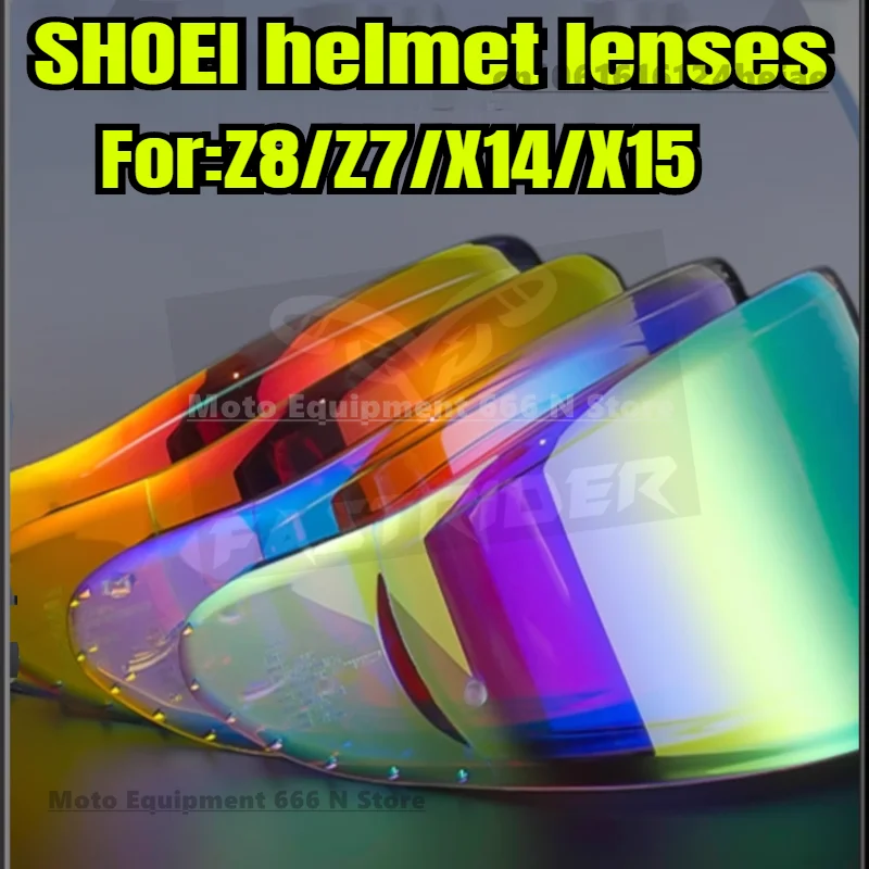 Suitable for SHOEI Helmet Lenses Z8/Z7/X14/X15 Electroplated Color Changing Lenses Anti Fog Day and Night Universal Night Vision