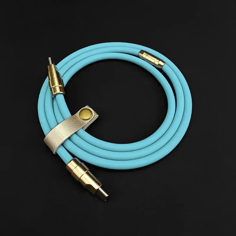 Kabel USB-C 3M z płynnym silikonem, kabel do szybkiego ładowania telefonu 100W, silikonowy przewód PD 2M 2 3M długi kabel USB typu C do C do ładowania telefonów komórkowych — zdjęcie produktu 6