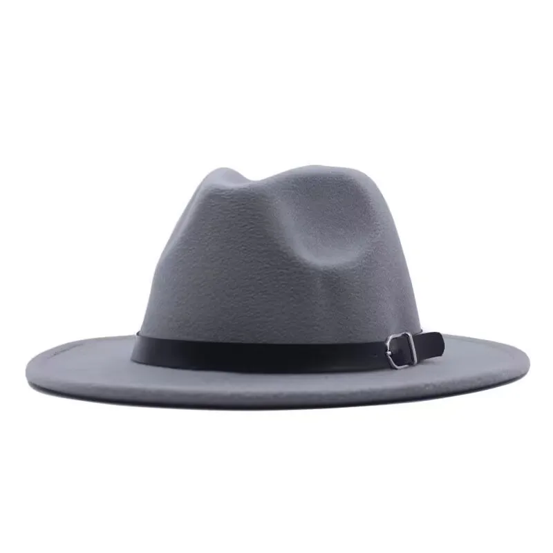 1 Stück Modische Herren-Fedora Damen-Mode-Jazzhut Sommer Frühling Schwarze Wollmischung Mütze Outdoor Freizeithut – Detail 12