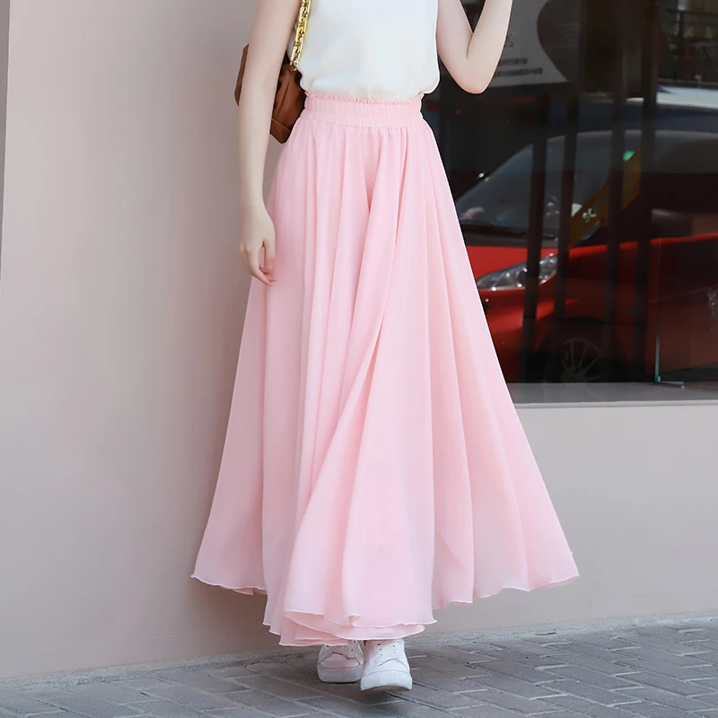 

Женская шифоновая юбка, элегантная эластичная юбка с высокой талией для выпускного вечера, приталенная плиссированная юбка для танцев, AC316, весна-лето 2024