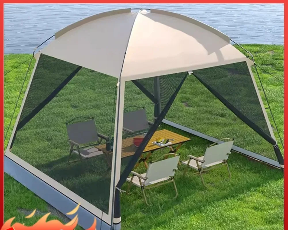 Outdoor large tent shade mesh pergola portable anti-mosquito pergola tent