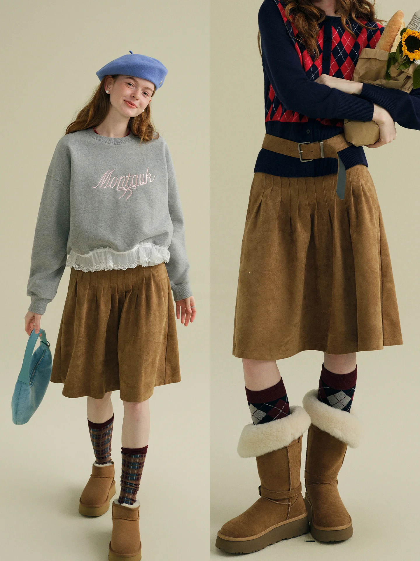 

Khaki A-Line Casual Loose plus Size Color Versatile Mid-Length Design Sensation f Skirt Rina Berry High Waist Zipper